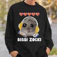 Bissi Zocki Sad Hamster Cute Hamstie Sweatshirt Geschenke für Ihn