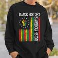 Black History Is American History Afro African American Flag Sweatshirt Gifts for Him