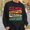 Bouldern Climbing Eat Sleep Boulder Repeat Boulderer Sweatshirt Geschenke für Ihn