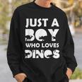 Boy Who Loves Dinos Letras Divertidas Con Diseño De Dinosaur Camisa de entrenamiento Regalos para él