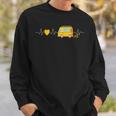 Campingan Boxenwagen Heartbeat Ecg Camper Sweatshirt Geschenke für Ihn