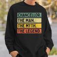 Canciller El Hombre El Mito La Leyenda Divertido Personalizado Camisa de entrenamiento Regalos para él
