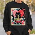 Cat Ramen Kawaii Cat Graphic Anime Valentines Day Sweatshirt Gifts for Him