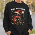 Christmas Outfit Cat With Christmas Lights Christmas Sweatshirt Geschenke für Ihn