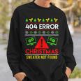 Christmas Slogan 404 Error Sweater Not Found Ugly Christmas Sweatshirt Geschenke für Ihn