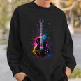 Colorful Guitarist Guitar Music Lover Sweatshirt Gifts for Him