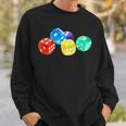 Colourful Dice In Five Different Colours Sweatshirt Geschenke für Ihn