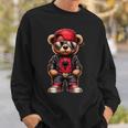 Cool Albanian Teddy Bear Albania Flag Outfit Street Sweatshirt Geschenke für Ihn