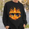 Cool Fire And Flames Glasses Sweatshirt Geschenke für Ihn