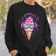 Cool Ice Cream With Sunglasses I Ice Cream Sweatshirt Geschenke für Ihn