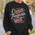 Coolste Trainerin Fitness Dance Handball Farewell Sweatshirt Geschenke für Ihn