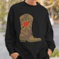 Cowboy Boots With Heart Sweatshirt Geschenke für Ihn