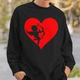 Cupid With Bow And Arrow Fun Love Heart Sweatshirt Geschenke für Ihn