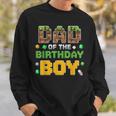 Dad Of The Birthday Boy Video Gamer Pixel Birthday Party Sweatshirt Gifts for Him