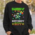 Daddy Of The Birthday Boy Party Video Gamer Pixel Number Sweatshirt Gifts for Him