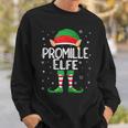 Damen Promille Elfe Kostüm Weihnachten Partnerlook Feiern Lustig Sweatshirt Geschenke für Ihn