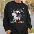 Death Metal Rock Music Death Riding Unicorn Unicorns Sweatshirt Geschenke für Ihn