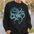 Deep Sea Blue Octopus In Combat Posture Sweatshirt Geschenke für Ihn