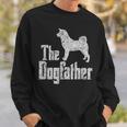 The Dogfather Akita Inu Dog Silhouette Sweatshirt Geschenke für Ihn