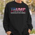 Donald Trump 2024 Recibiendo Balas Por Estados Unidos En Las Elecciones Camisa de entrenamiento Regalos para él