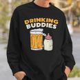 Drinkin Buddies Baby Bottle Son And Dad Matching Fathers Day Sweatshirt Geschenke für Ihn