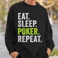 Eat Sleep Poker Repeat Regalo Jugador Poker Camisa de entrenamiento Regalos para él