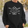 Eat Sleep Ski Repeat Skiing Holidays Skier Sweatshirt Geschenke für Ihn