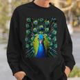 Elegant Peacock Eye Bird Watcher Blue Peacock Sweatshirt Geschenke für Ihn