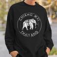 Elephant Animal Chiang Mai Thai Flag Bangkok Thailand Sweatshirt Gifts for Him