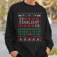 Es Eskaliert Eh Ugly Christmas Sweater Reindeer Christmas Sweatshirt Geschenke für Ihn