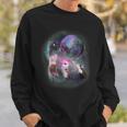 Ferret Howling at the Moon Sweatshirt - Fun Unisex Top Gifts for Him