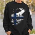 Finland Flag Elk Finland Sweatshirt Geschenke für Ihn