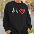 Flag Trinidad And Tobago Heartbeat Sweatshirt Gifts for Him
