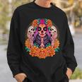 Fleurs De Crâne De La Catrina Dia De Los Muertos Sweater e Cadeaux pour lui