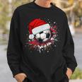 Football Santa Claus Christmas Xmas Sweatshirt Geschenke für Ihn