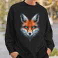 Fox Animal Blue Eyes Illustration Fox Sweatshirt Geschenke für Ihn