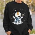 Froher Schneemann Im Schnee Winter Sweatshirt Geschenke für Ihn