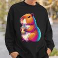 Capybara Bubble Tea Animal Lover Rodent Sweatshirt Geschenke für Ihn