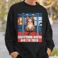 Cat Gym Meme Everything Hurts Gym Hilarious Cat Gym Camisa de entrenamiento Regalos para él