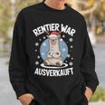 Christmas Lama Reindeer Was Out Sold Out Sweatshirt Geschenke für Ihn