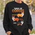 Corgi Types Untoasted Toasted Burnt Cute Puppy Corgis Sweatshirt Gifts for Him