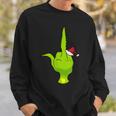 Green Hand Middle Finger Santa Sweatshirt Geschenke für Ihn