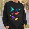 Origami Birds Pleated Kirigami Paper Crane Bird Sweatshirt Geschenke für Ihn