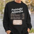 Sayings Cheeky Price Chart For Information Work Sweatshirt Geschenke für Ihn