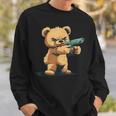 Teddy Bear With Gun For Gun Lovers Sweatshirt Geschenke für Ihn