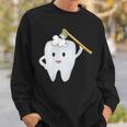 Tooth Brushing The Th With The Toothbrush Sweatshirt Geschenke für Ihn