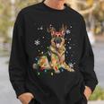 German Shepherd Christmas Tree Lighting Pyjamas Dog Lover Christmas Sweatshirt Geschenke für Ihn