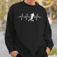 Idea For Footballer Heartbeat Football Sweatshirt Geschenke für Ihn