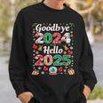 Goodbye 2024 Hello 2025 Merry Christmas Happy New Year 2025 Sweatshirt Geschenke für Ihn