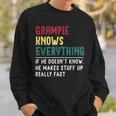 Grampie Know Everything Father's Day For Grandpa Sweatshirt Gifts for Him